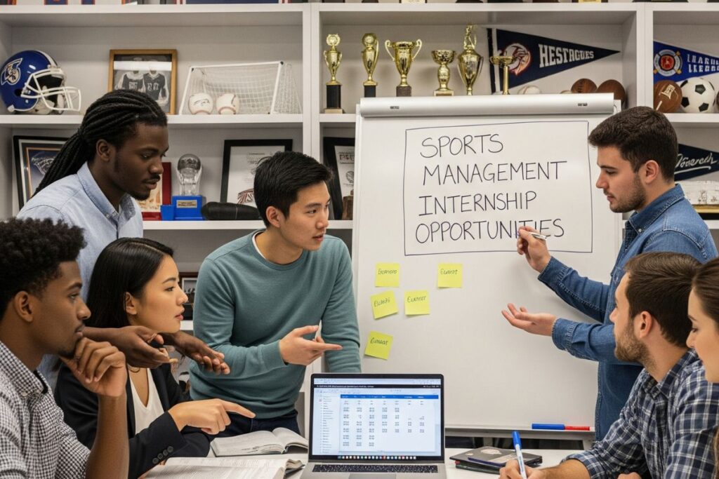 A group of diverse students collaborating on a project in a classroom